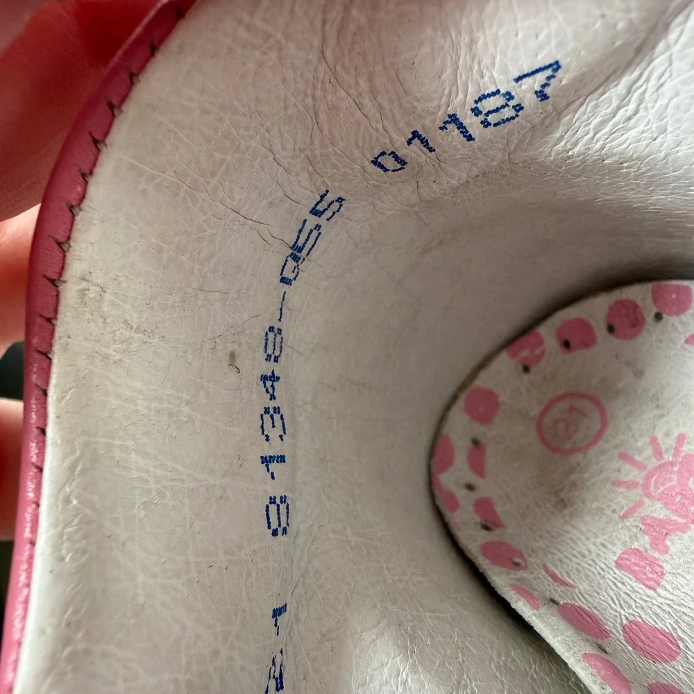 Bartek Girls Leather Boots Ankle Shoes Size 21 Pink Hearts Toddler US Size 5-5.5